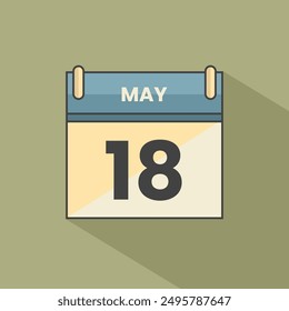 Icono de mes de fecha de calendario Vector de mayo plano