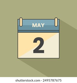 Calendar date month icon flat may vector