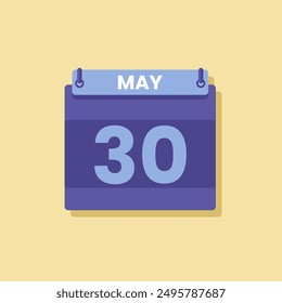 Calendar date month icon flat may vector