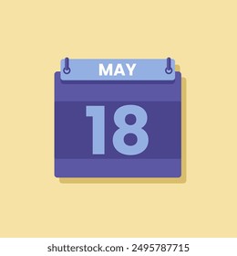 Calendar date month icon flat may vector