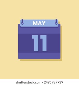 Icono de mes de fecha de calendario Vector de mayo plano