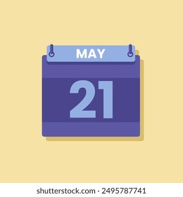 Calendar date month icon flat may vector