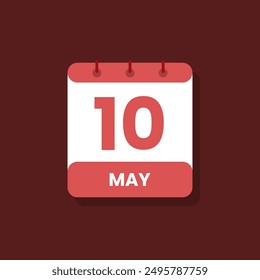 Calendar date month icon flat may vector