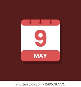 Calendar date month icon flat may vector