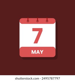 Calendar date month icon flat may vector