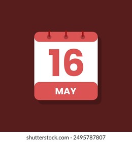 Calendar date month icon flat may vector