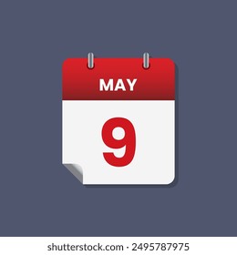 Calendar date month icon flat may vector
