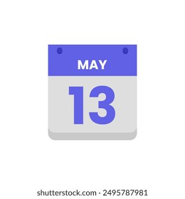Calendar date month icon flat may vector
