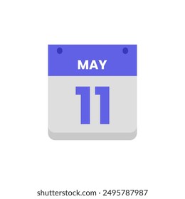 Calendar date month icon flat may vector