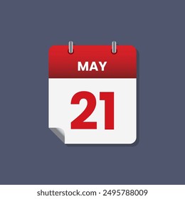 Calendar date month icon flat may vector