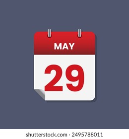 Calendar date month icon flat may vector