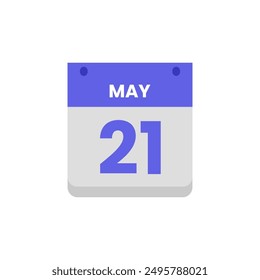 Calendar date month icon flat may vector