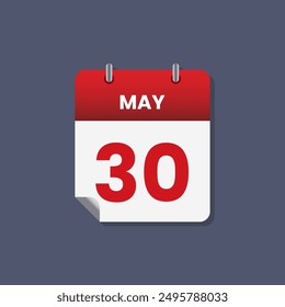 Calendar date month icon flat may vector