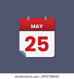 Calendar date month icon flat may vector