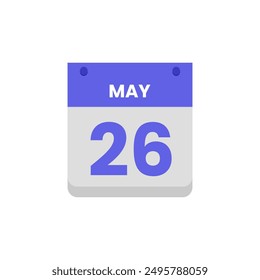 Icono de mes de fecha de calendario Vector de mayo plano