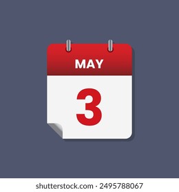 Calendar date month icon flat may vector