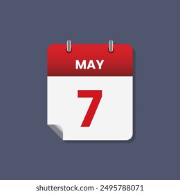 Icono de mes de fecha de calendario Vector de mayo plano
