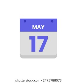 Calendar date month icon flat may vector