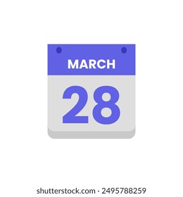 Calendar date month icon flat march vector