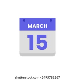 Calendar date month icon flat march vector
