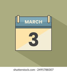 Calendar date month icon flat march vector