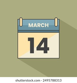 Calendar date month icon flat march vector
