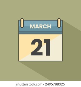 Calendar date month icon flat march vector