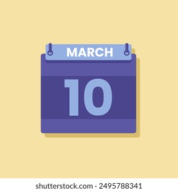 Calendar date month icon flat march vector