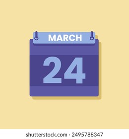 Calendar date month icon flat march vector