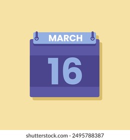 Calendar date month icon flat march vector