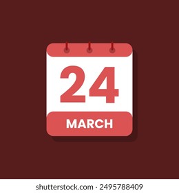 Calendar date month icon flat march vector