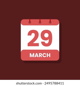 Calendar date month icon flat march vector