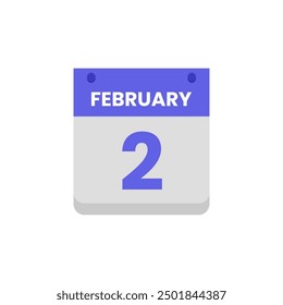 Calendar date month icon flat february vector