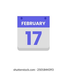 Calendario fecha mes icono flat febrero Vector