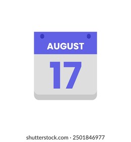 Calendario fecha mes icono flat agosto Vector