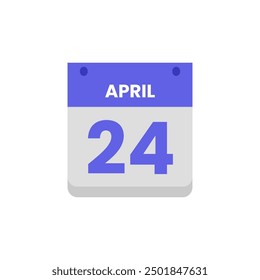 Calendario fecha mes icono flat abril Vector