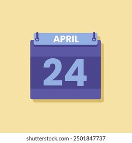 Calendario fecha mes icono flat abril Vector
