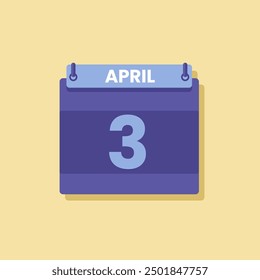 Calendar date month icon flat april vector