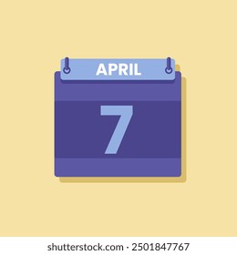 Calendar date month icon flat april vector