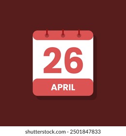 Calendar date month icon flat april vector