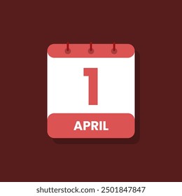Kalender Datum Monat Symbol flach April Vektor