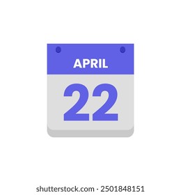 Calendar date month icon flat april vector