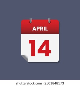 Calendar date month icon flat april vector