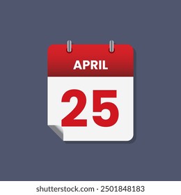 Calendar date month icon flat april vector
