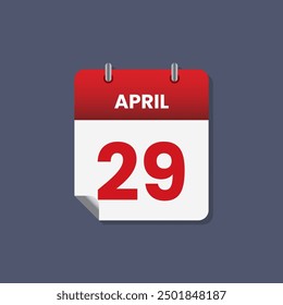 Calendar date month icon flat april vector