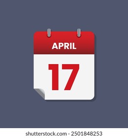 Calendario fecha mes icono flat abril Vector
