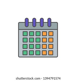 Calendar date page vector icon