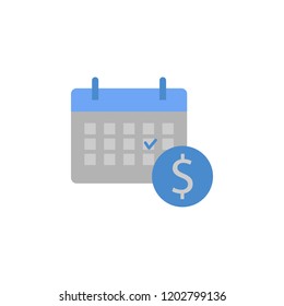 Calendar, date, payment, scheduled two color blue and gray icon