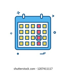 calendar date point icon vector design
