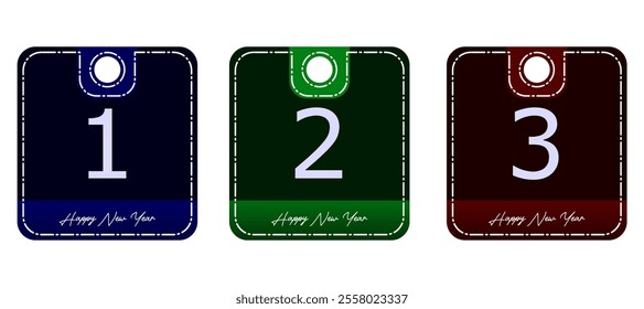 Calendar, date calendar, calendar red, green, and blue, date and year, corporate design template vector.